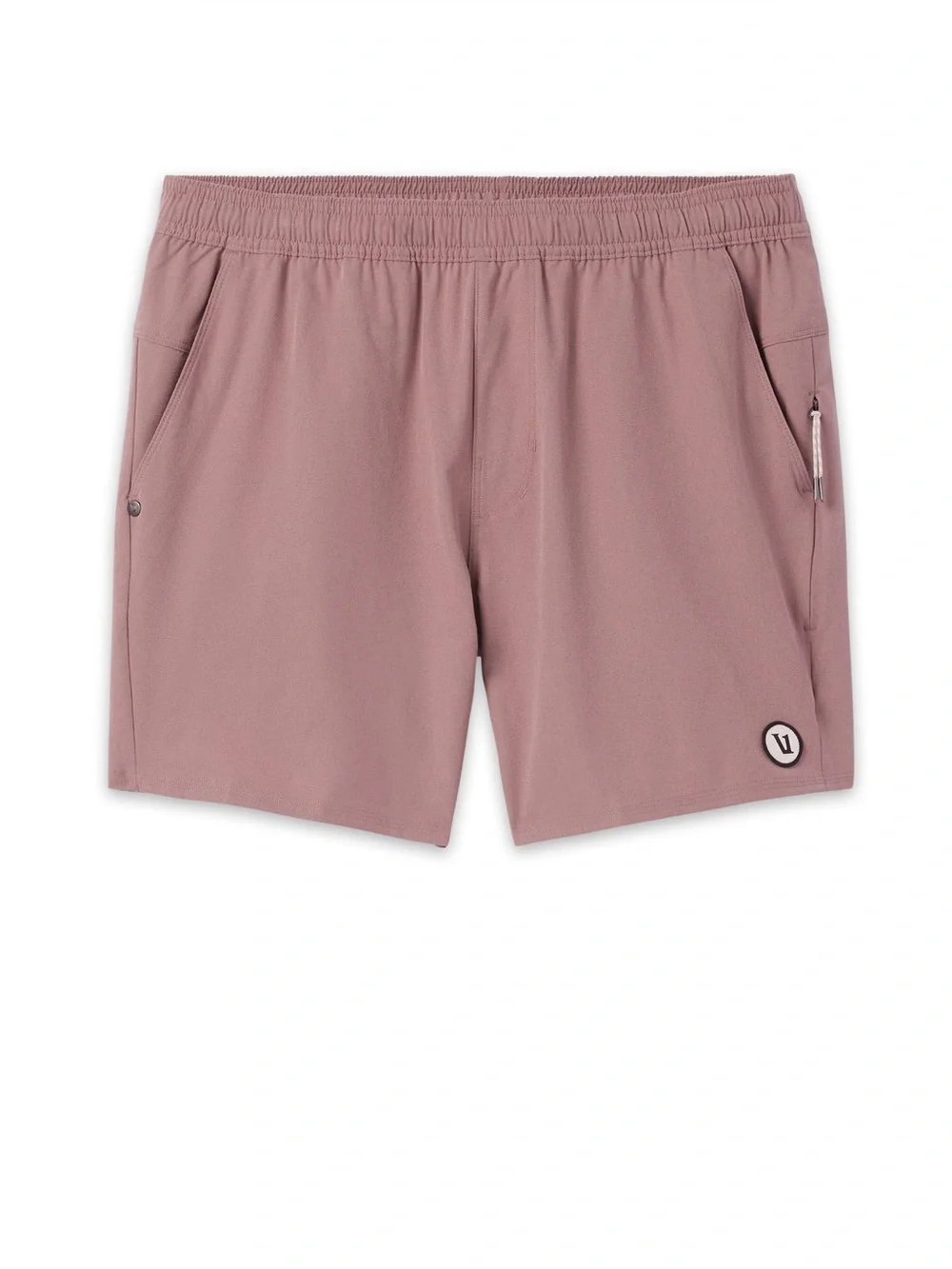 Vuori Men’s Unlined Maverick Volley Shorts in Zion Rose, Size Medium